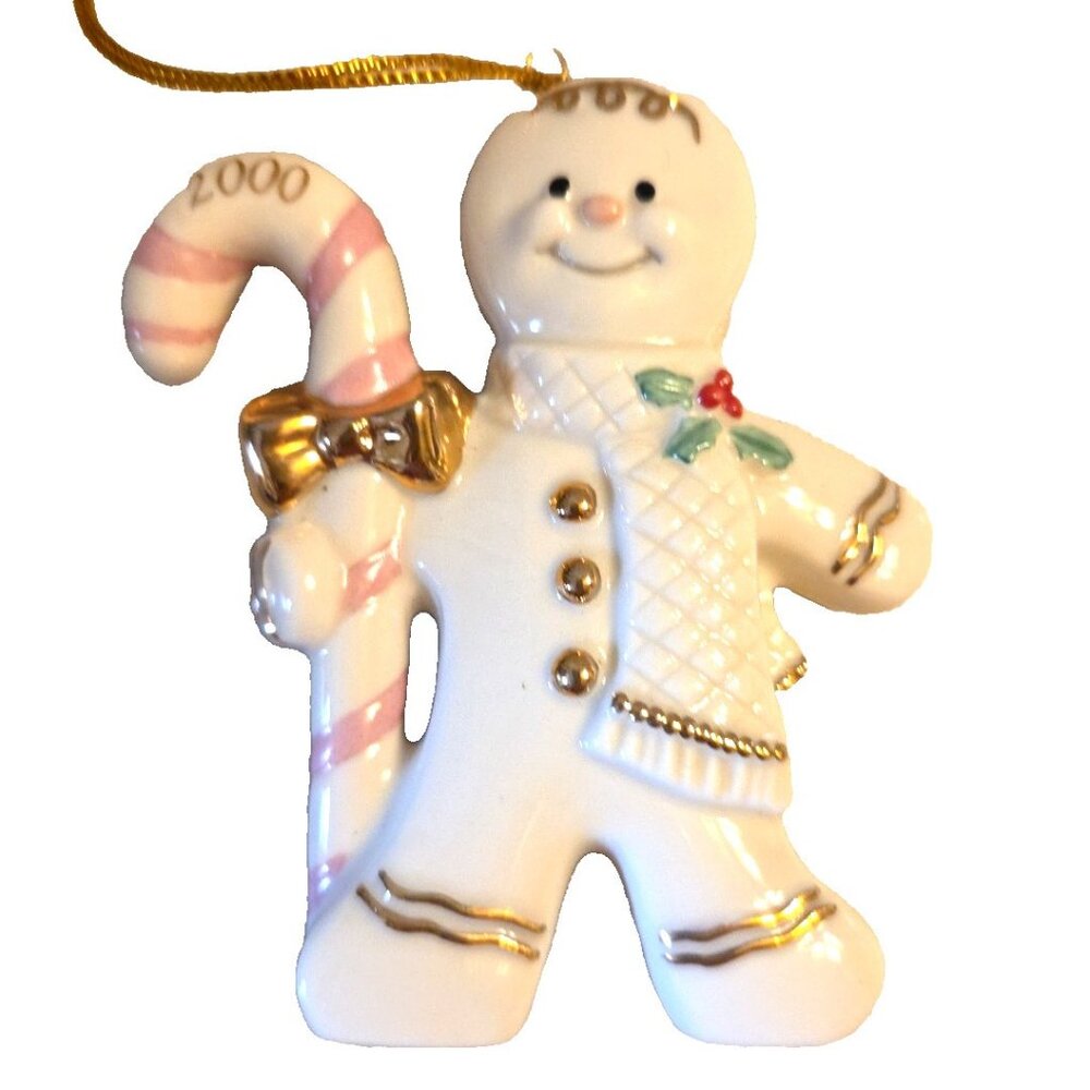 Lenox 2000 Gingerbread Man Ornament Porcelain 4 Inches Tall